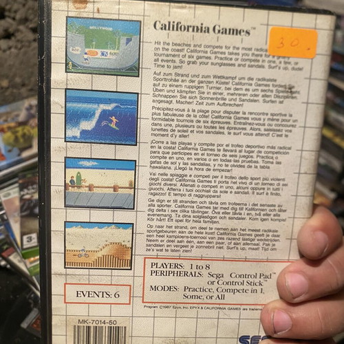 California Games Sega Master System used
