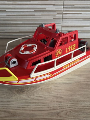 Playmobil Action Heroes Fire Rescue Boat used, for ages 4+ #71598