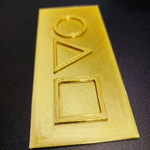 Squid game invitation card 3d printed new with embossed letters