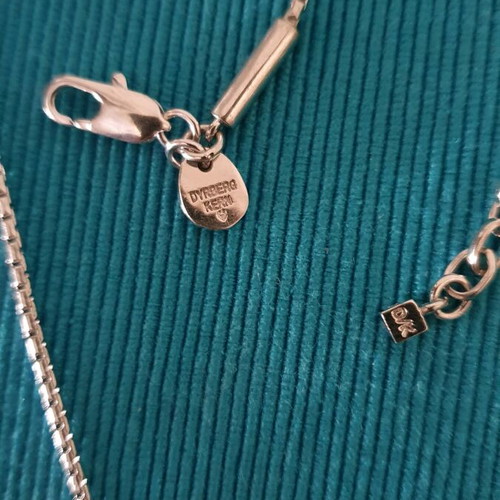 Dyrberg/Kern necklace authentic used with Swarovski crystal silver