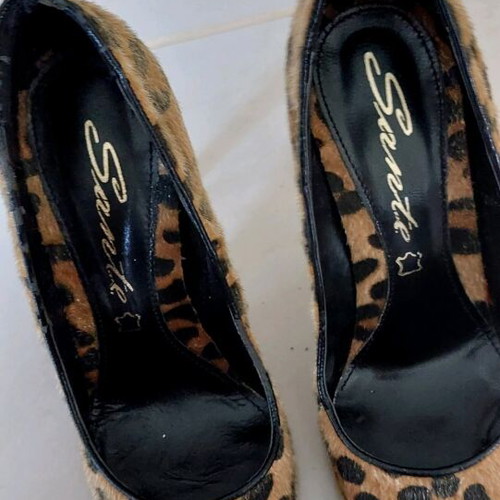 Sante leather animal print pumps like new, size 37
