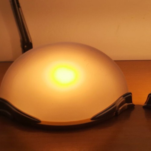 Wall lights from bronze and opaline like new, pair B+M Leuchten