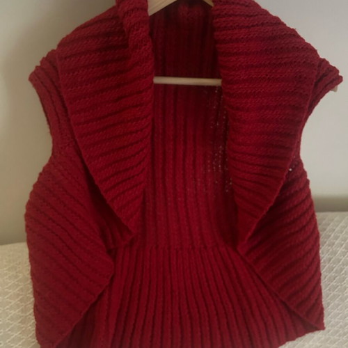 Bolero knitted handmade red new