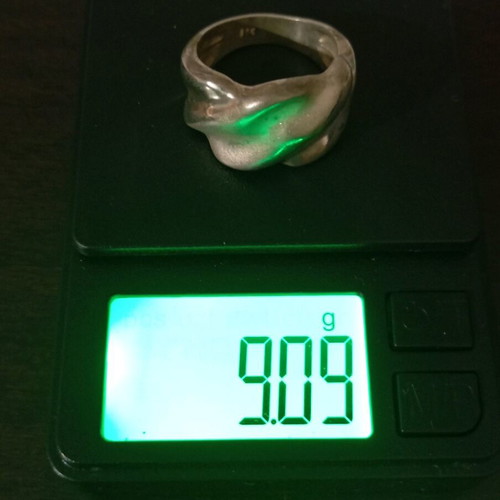 Silver ring 925 like new with stamp and sandblasting detail