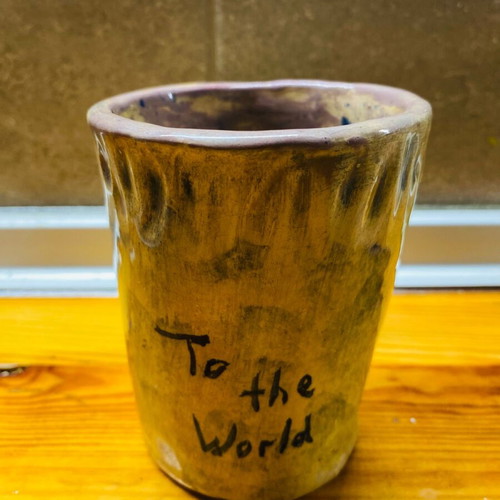 Ceramic mug handmade inspired by Good Omens, like new