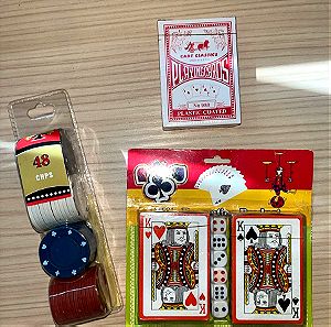 μάρκες πόκερ, Ζάρια & Τράπουλες