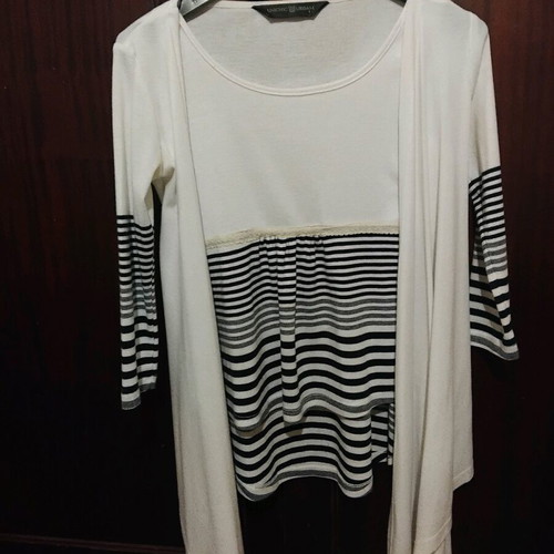Navy blouse like new, size S, black and white