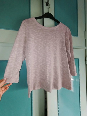 Pink Woman women's blouse used, gray and beige, sizes S and M