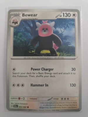 Pokemon Bewear Common Card new in sleeve