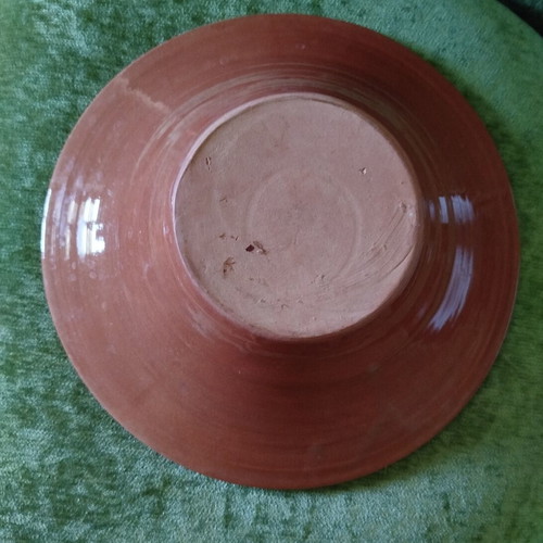 Ceramic handmade bowl with lavender design like new