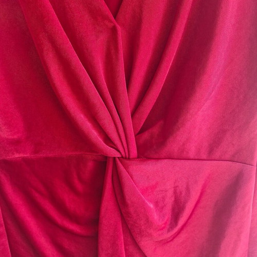 Lynne blouse red new, size 40 with draped design