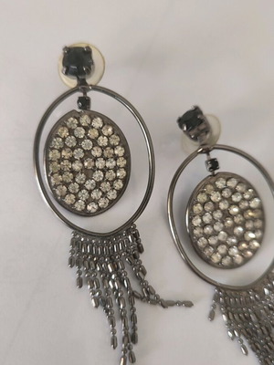 Silver earrings with stones like new