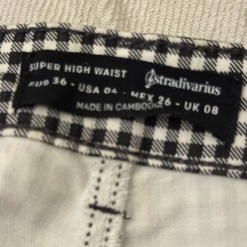 Stradivarius checked denim pants size S like new