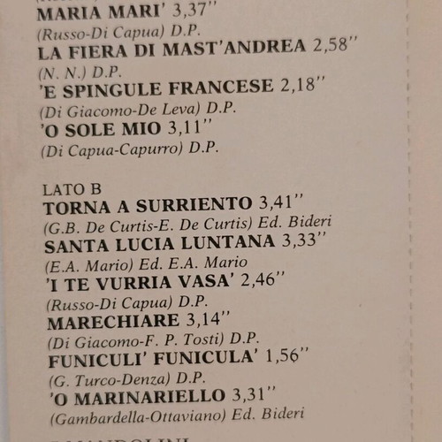 Κασέτα Mandolini Napoletani μεταχειρισμένη, Duck Records, made in Italy