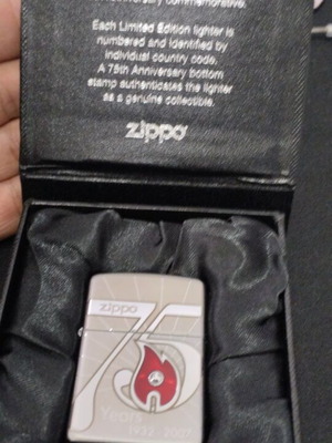 Zippo lighter 75 years 1932-2007 new