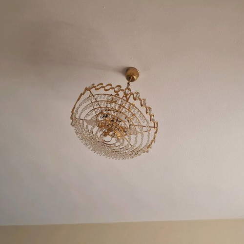Living room ceiling lights used, 2 pieces, with crystals