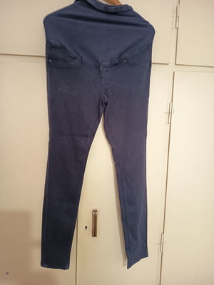 Παντελόνι εγκυμοσύνης H&M Mama μπλε σκούρο νούμερο 44 σαν καινούργιο