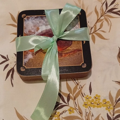 Natural Cork Souvenir Coaster Set like new, Zakynthos themes