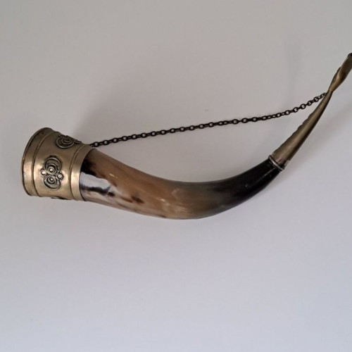 Drinking horn vintage, approx. 40cm length