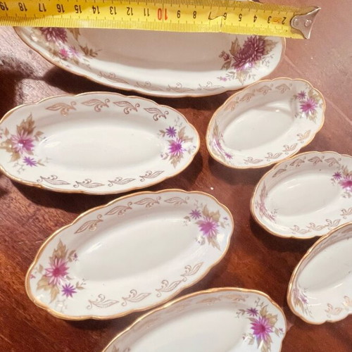 Antique Russian porcelain meze set like new, 7 pieces