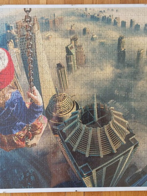 Puzzle in frame like new, dimensions 0.50x0.70