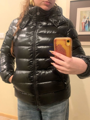 Moncler waterproof shiny jacket used in very good condition