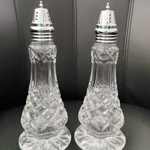 Bohemia 79900 crystal salt and pepper shakers like new
