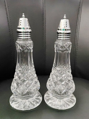 Bohemia 79900 crystal salt and pepper shakers like new