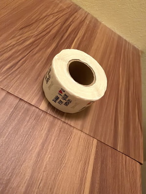 Roll of Thank You For Your Order stickers, 500 pieces