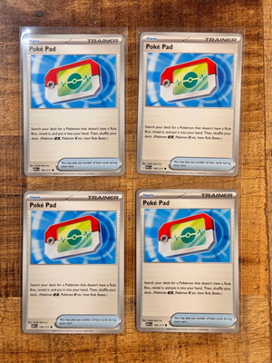 Pokemon TCG Poke Pad 198/217 Ascended Heroes card set of 4 like new