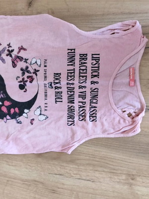 Bershka blouse like new, pink with print, size M
