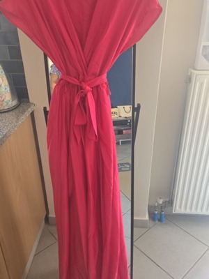 Satin dress like new, red, size M