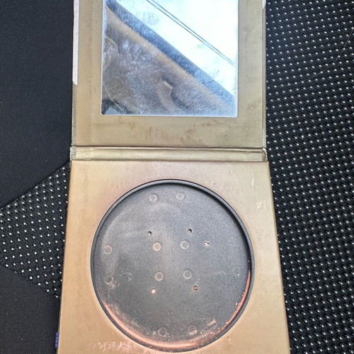 Powder blush case with mirror used