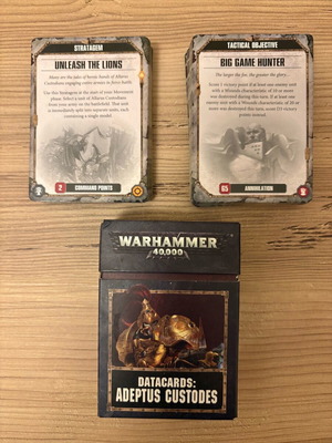 Warhammer Datacards: Adeptus Custodes used