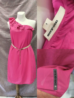 DKNY genuine cocktail summer dress size S pink like new