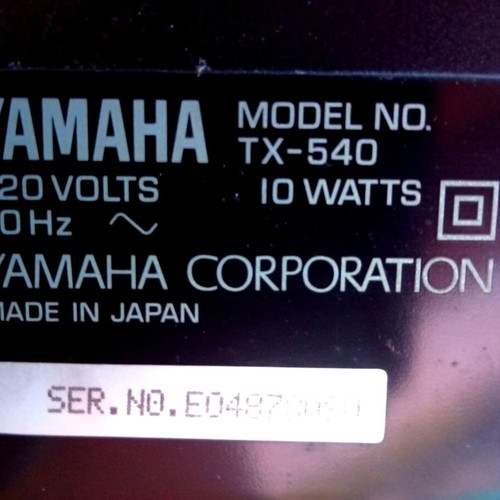 Yamaha TX-540 tuner radio, made in Japan
