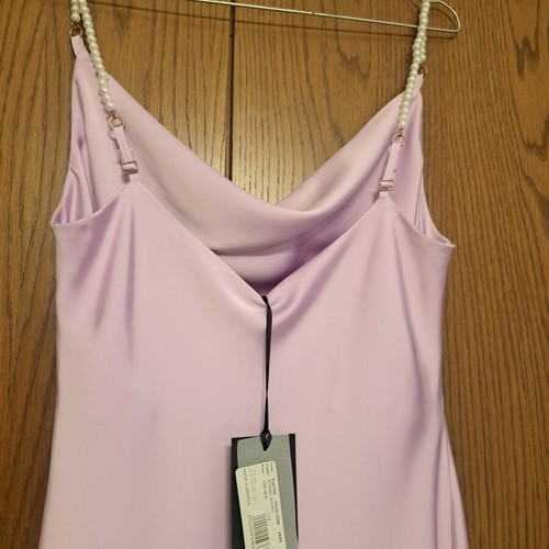 Midi lilac satin dress