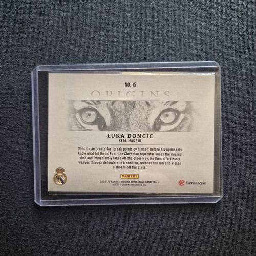 Panini Origins Luka Dončić Tiger Eyes SSP Case Hit card near mint