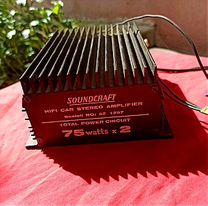 soundcraft hifi car stereo amplifier 75 watts x2