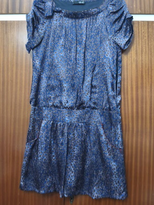 Silk dress Liu Jo like new, purple, short sleeve, beaded details
