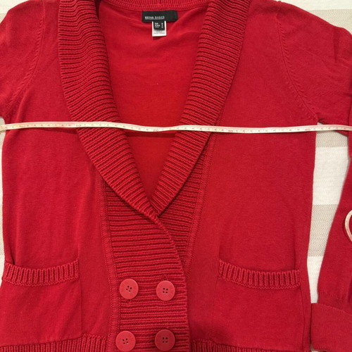 Red knitted cardigan Mango Basics size M like new