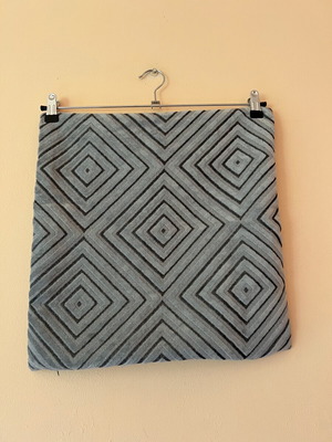 Decorative pillowcase gray silver plush 40x40 cm like new