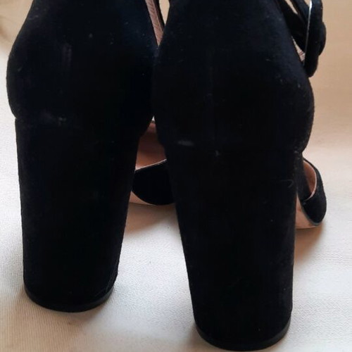 Mourtzi black suede pumps size 38 new