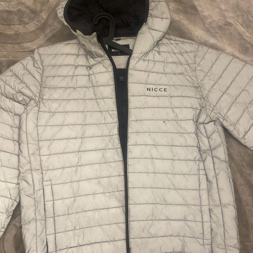 Nicce reflective men's jacket large used, gray
