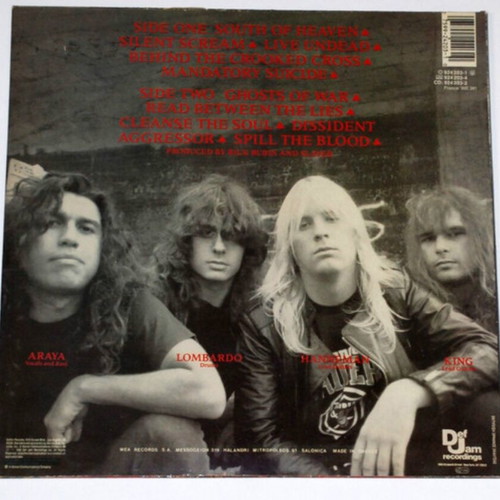 Slayer – South Of Heaven vinyl lp album original greek press 1988