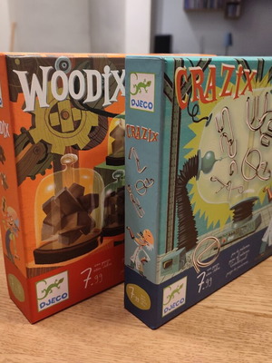 Djeco Woodix and Crazix wooden and metal puzzles like new