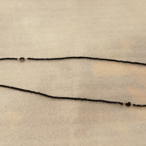 Handmade long necklace like new, black