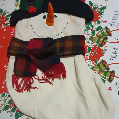 Christmas stocking snowman new 68x45 cm