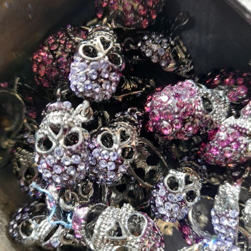 Earrings and necklace set with thousands of zircons like new