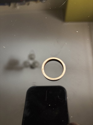 Wedding ring used, 19mm diameter, 3mm thickness